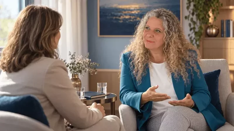 Claudia Gorbach im persönlichen Beratungsgespräch